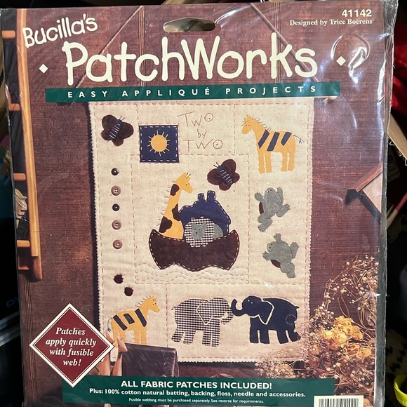 Vtg 1996 Bucillas Patchworks Easy Appliqué project Two by Two 41142 Noah’s Ark - Picture 1 of 6